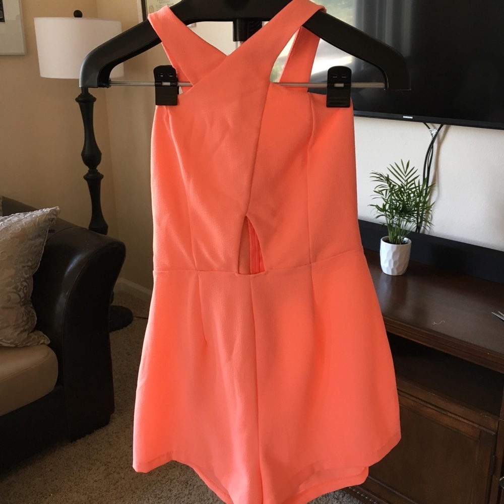 Coral Romper Never worn